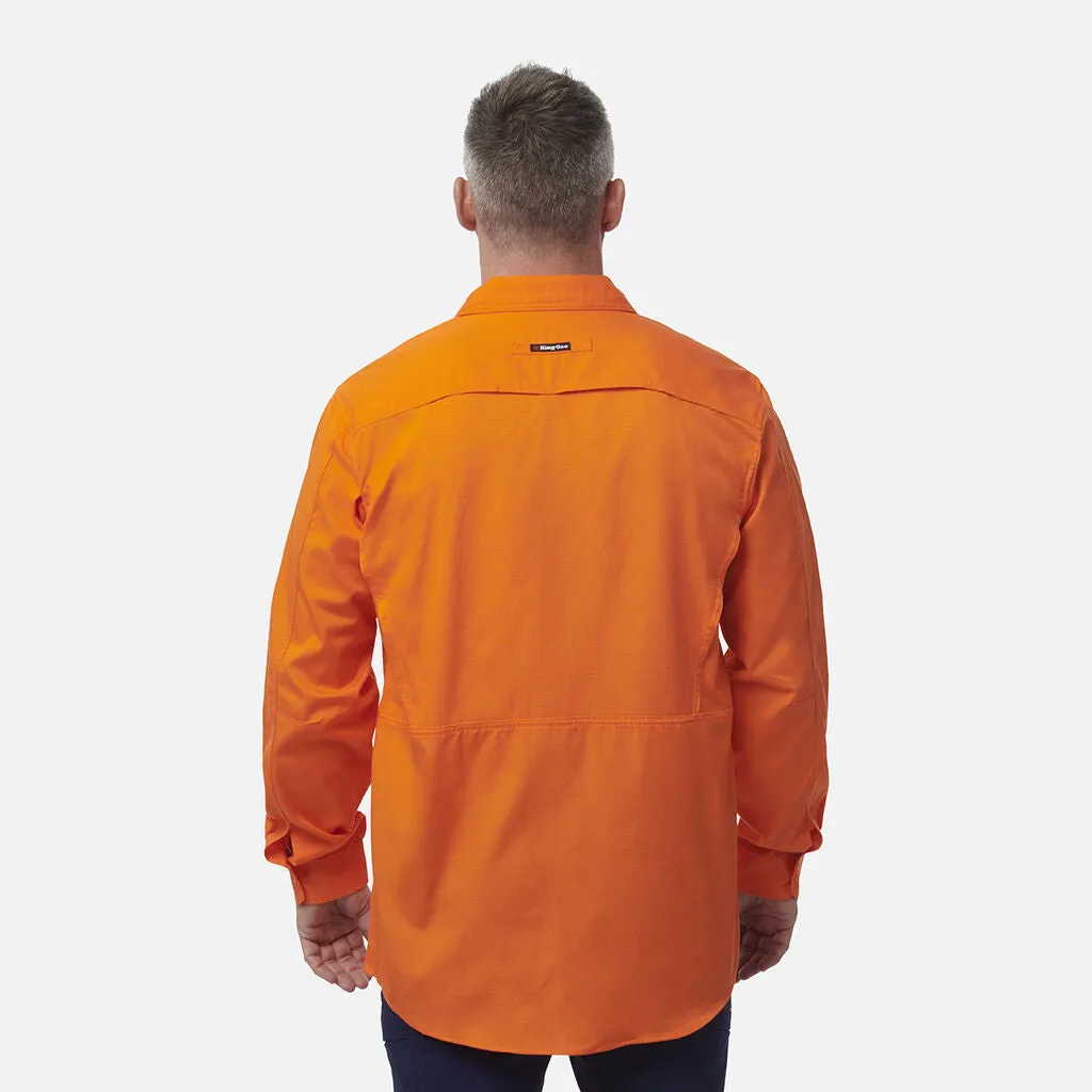 King Gee Workcool 2 Hi-Vis Long Sleeve Drill Work Shirt (K54805)