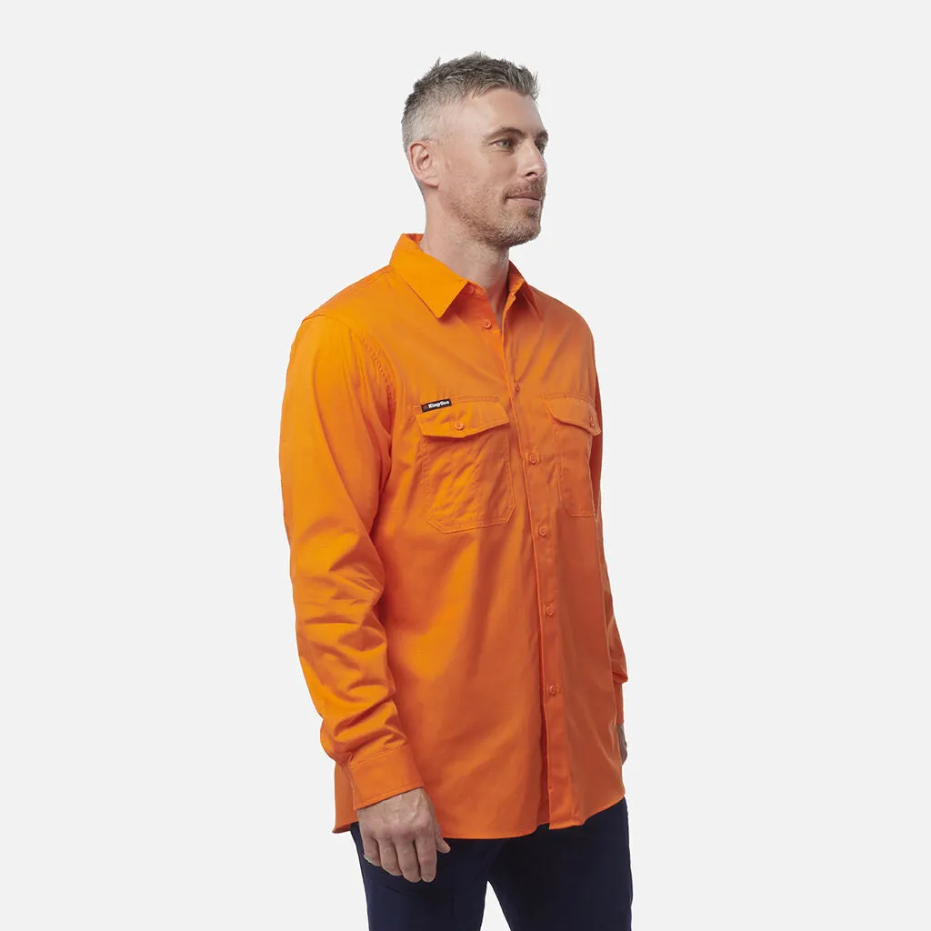 King Gee Workcool 2 Hi-Vis Long Sleeve Drill Work Shirt (K54805)