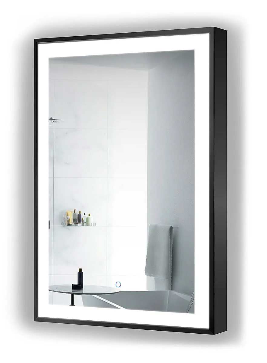 Krugg Soho Back or Gold Framed LED Bathroom Mirrors, 4 Sizes