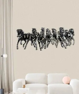 KUNSTICO Decorative Wall Mount Hanging Decorative Wall Mirror Frame for Living Room, Bedroom, & Home (Black)