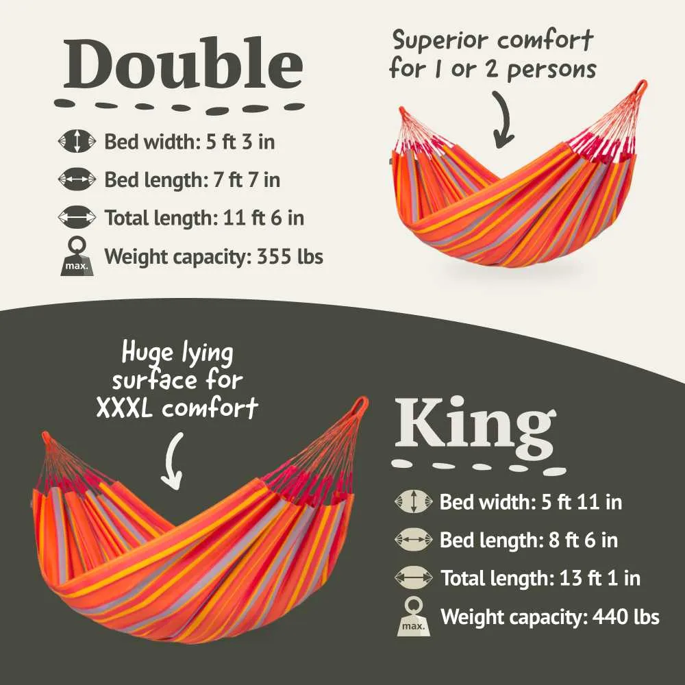 LA SIESTA Brisa Classic Hammock Swing (Double - W 160 cm)