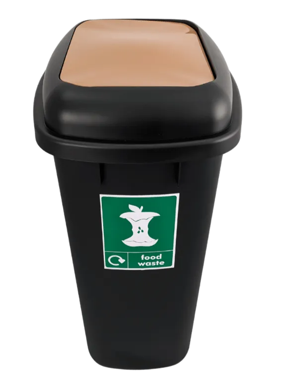 Large 90 Litre Push Flap Recycling Bin - 90 Litre
