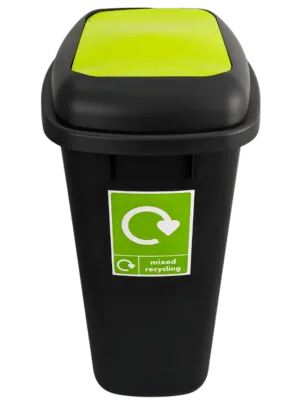 Large 90 Litre Push Flap Recycling Bin - 90 Litre