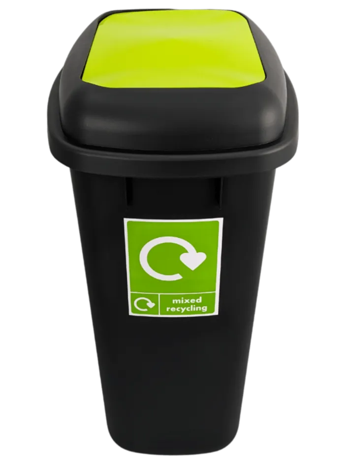 Large 90 Litre Push Flap Recycling Bin - 90 Litre