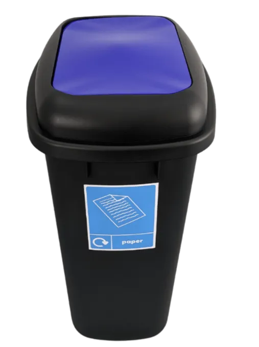 Large 90 Litre Push Flap Recycling Bin - 90 Litre