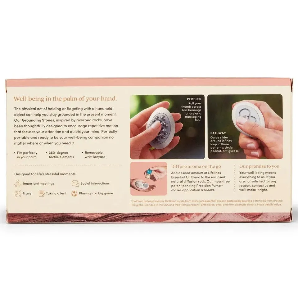 Lifelines Grounding Stones Meditative Fidget Set plus Essential Oil Blend