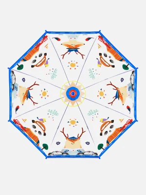 Little Surprise Box Transparent Style Blue Umbrella for Kids