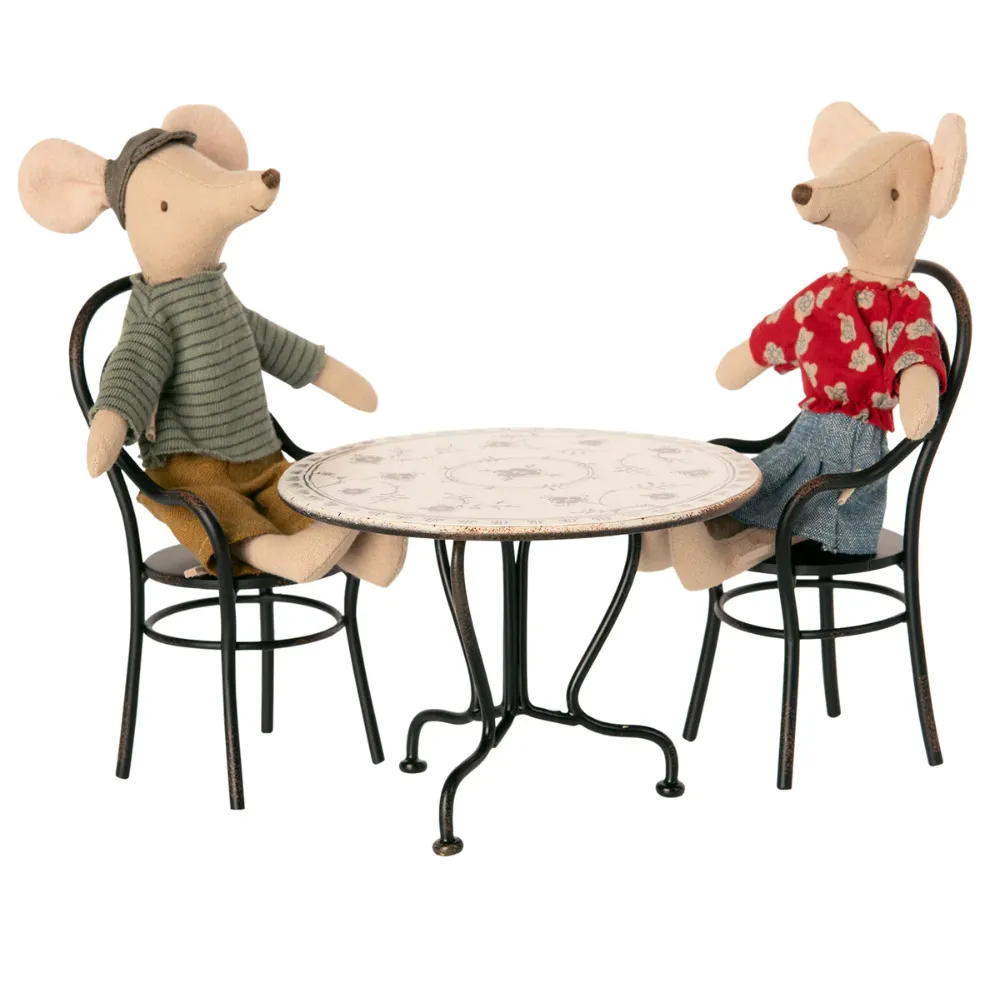 Maileg Dining Table Set W 2 Chairs