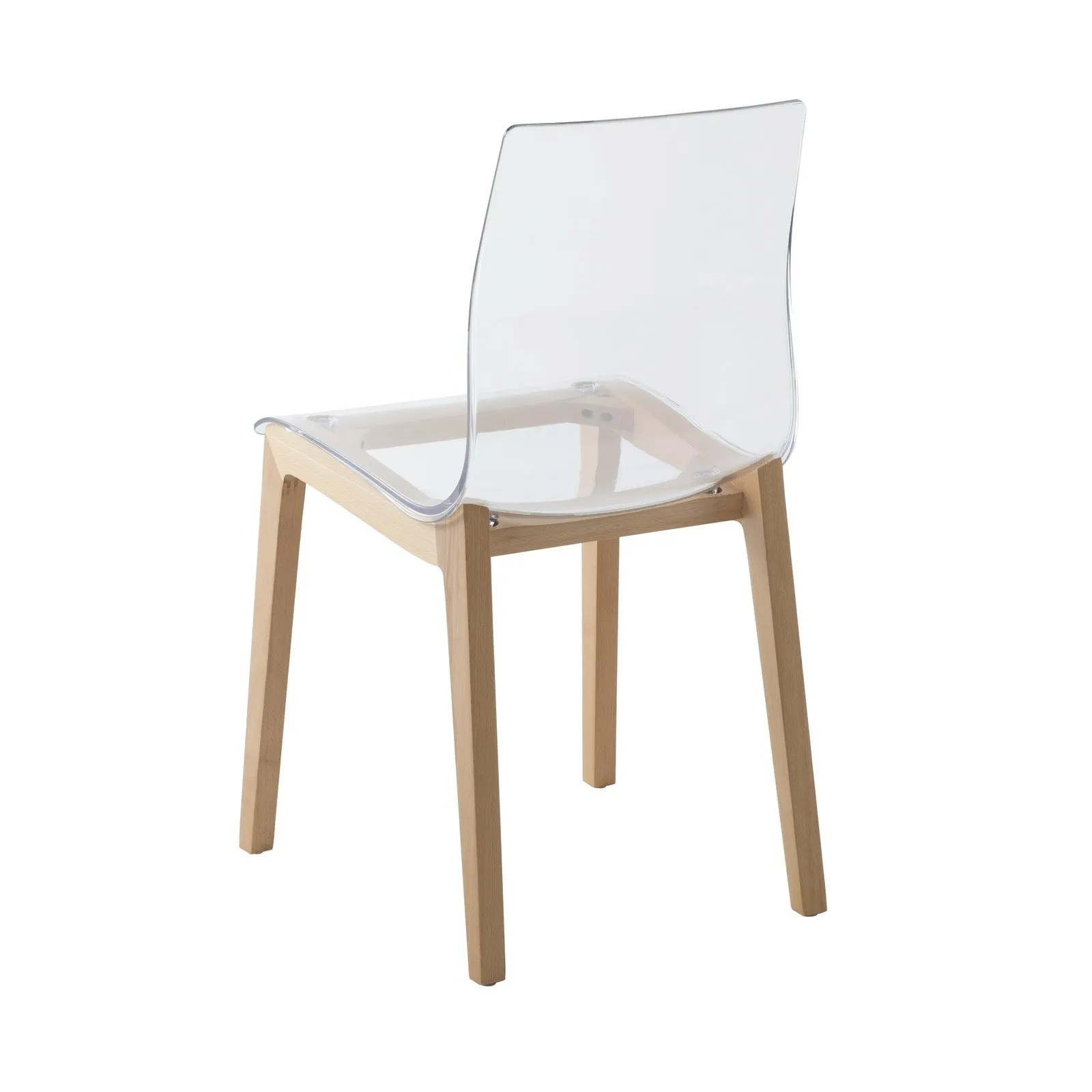 Marsden Modern Dining Side Chair with Beech Wood Legs, Set of 2