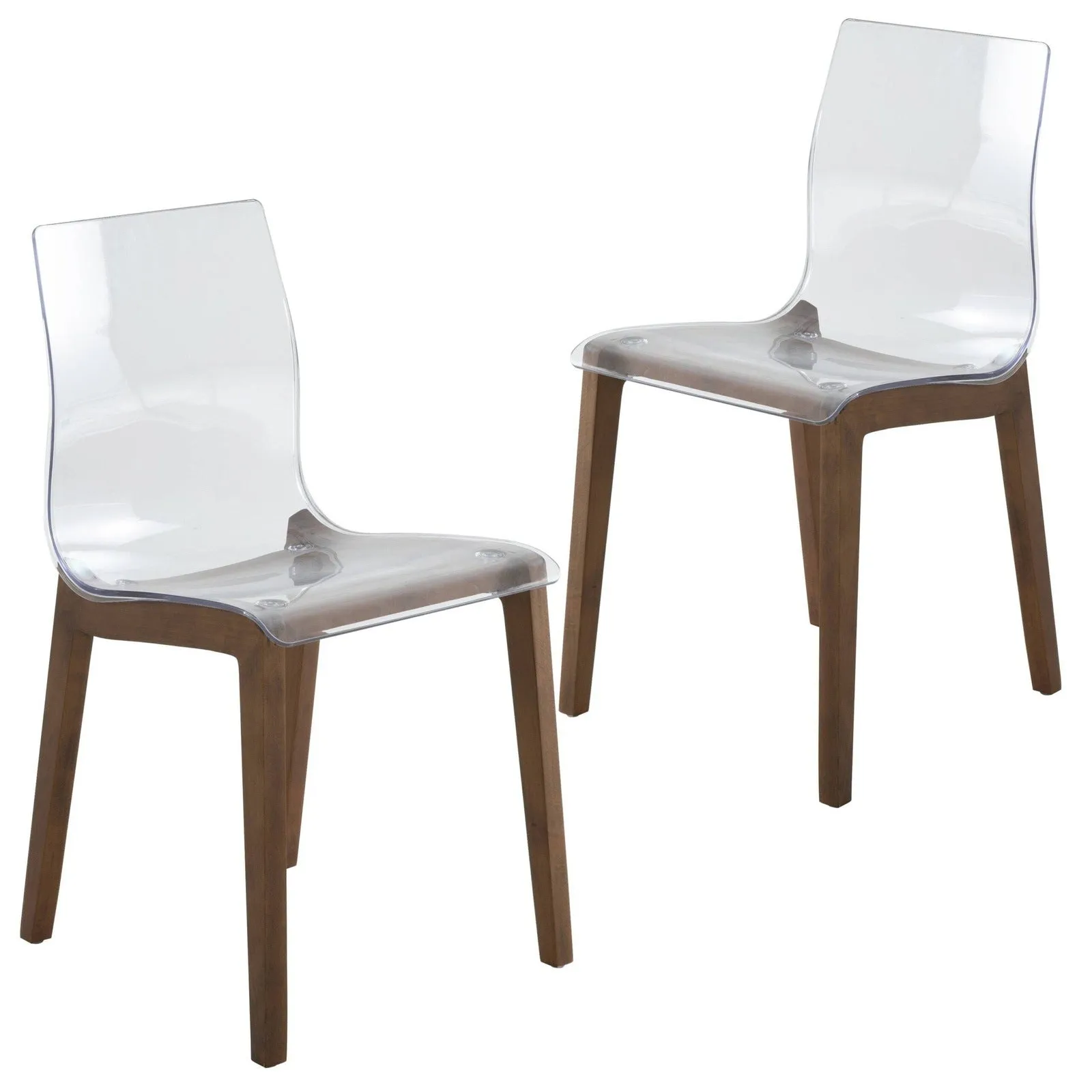 Marsden Modern Dining Side Chair with Beech Wood Legs, Set of 2