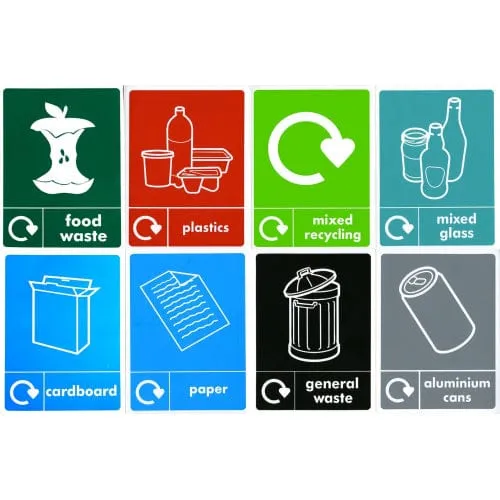 Metal Hooded Colour Coded Recycling Bin - 60 and 80 Litres