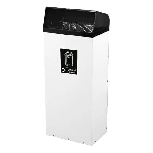 Metal Hooded Colour Coded Recycling Bin - 60 and 80 Litres