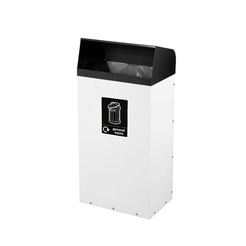 Metal Hooded Colour Coded Recycling Bin - 60 and 80 Litres