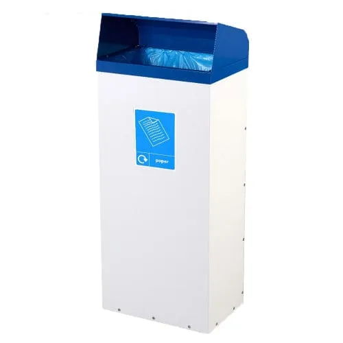 Metal Hooded Colour Coded Recycling Bin - 60 and 80 Litres