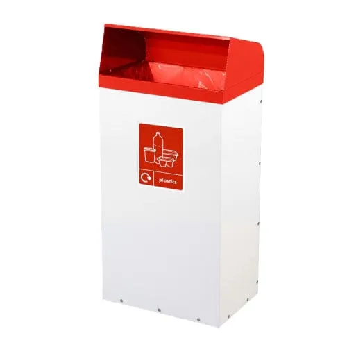 Metal Hooded Colour Coded Recycling Bin - 60 and 80 Litres