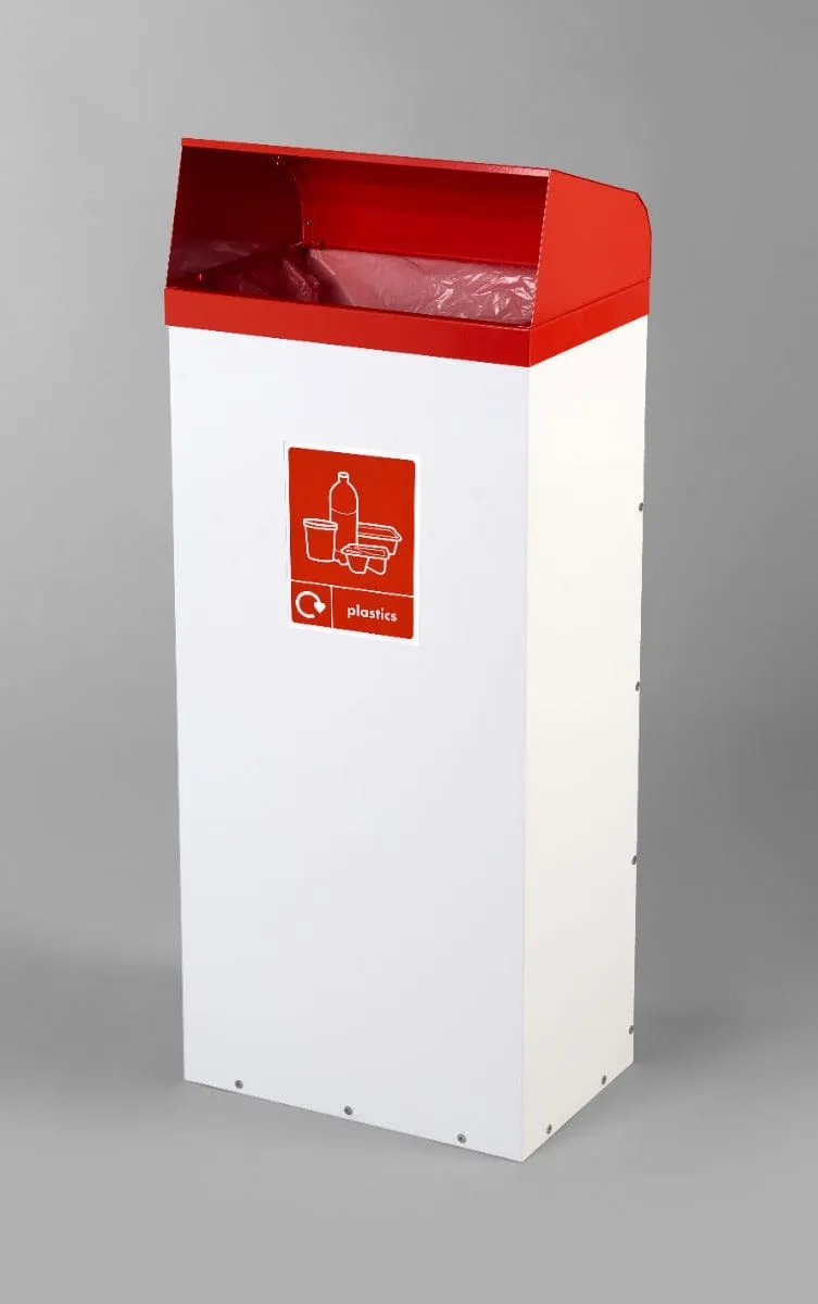 Metal Hooded Colour Coded Recycling Bin - 60 and 80 Litres