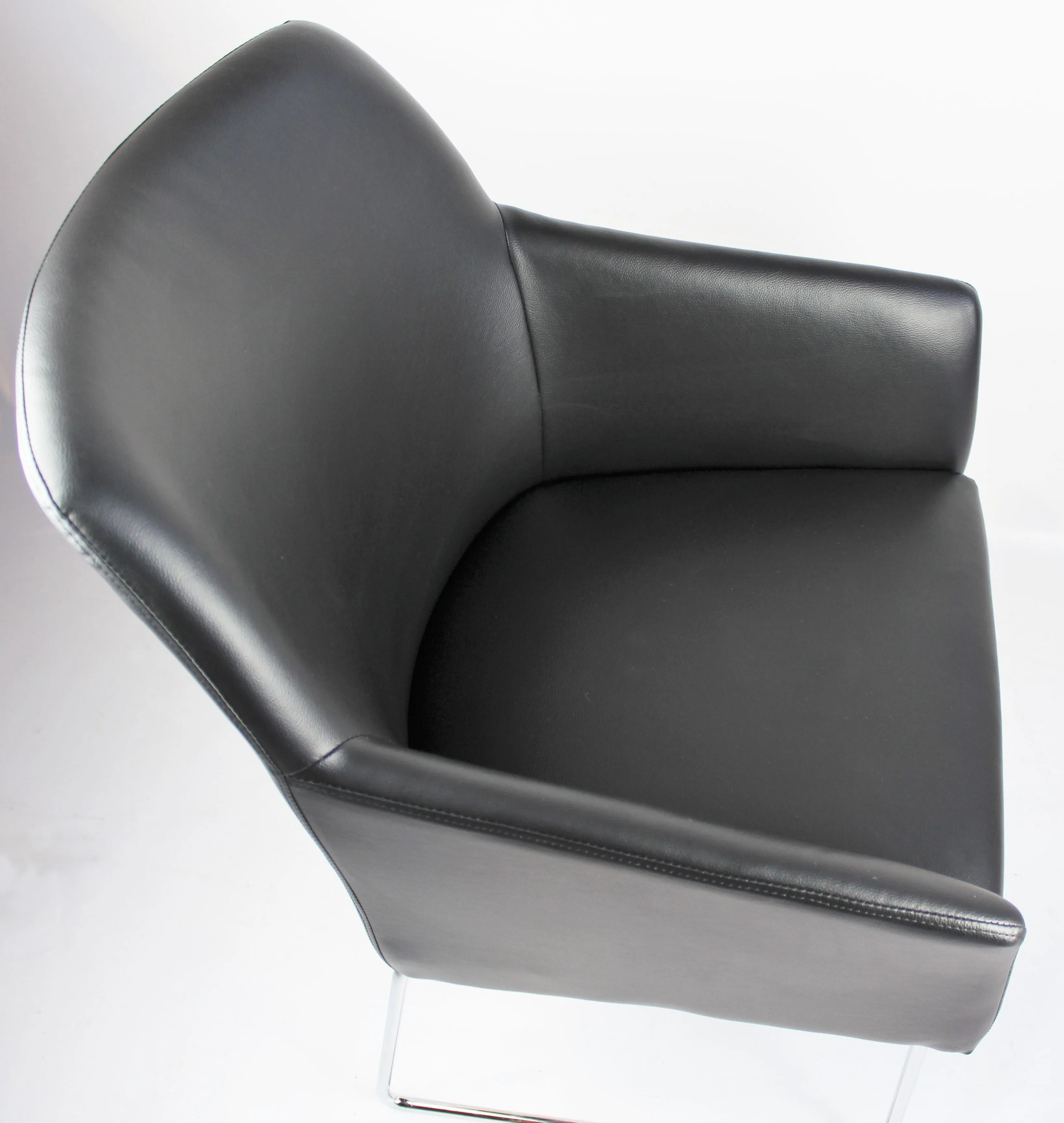 Modern Bonded Black Leather Visitor Chair - CHA-072