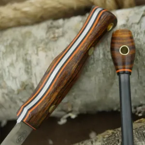 Mountaineer: Ironwood, Black & Orange G10 w/ Firesteel