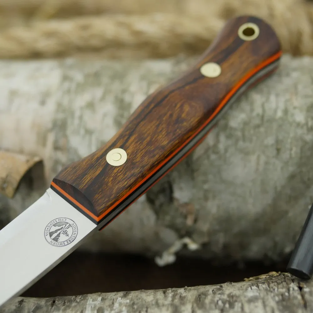 Mountaineer: Ironwood, Black & Orange G10 w/ Firesteel