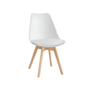 Multi-Function Modern Plastic Dining Chair With Wooden Legs A305
