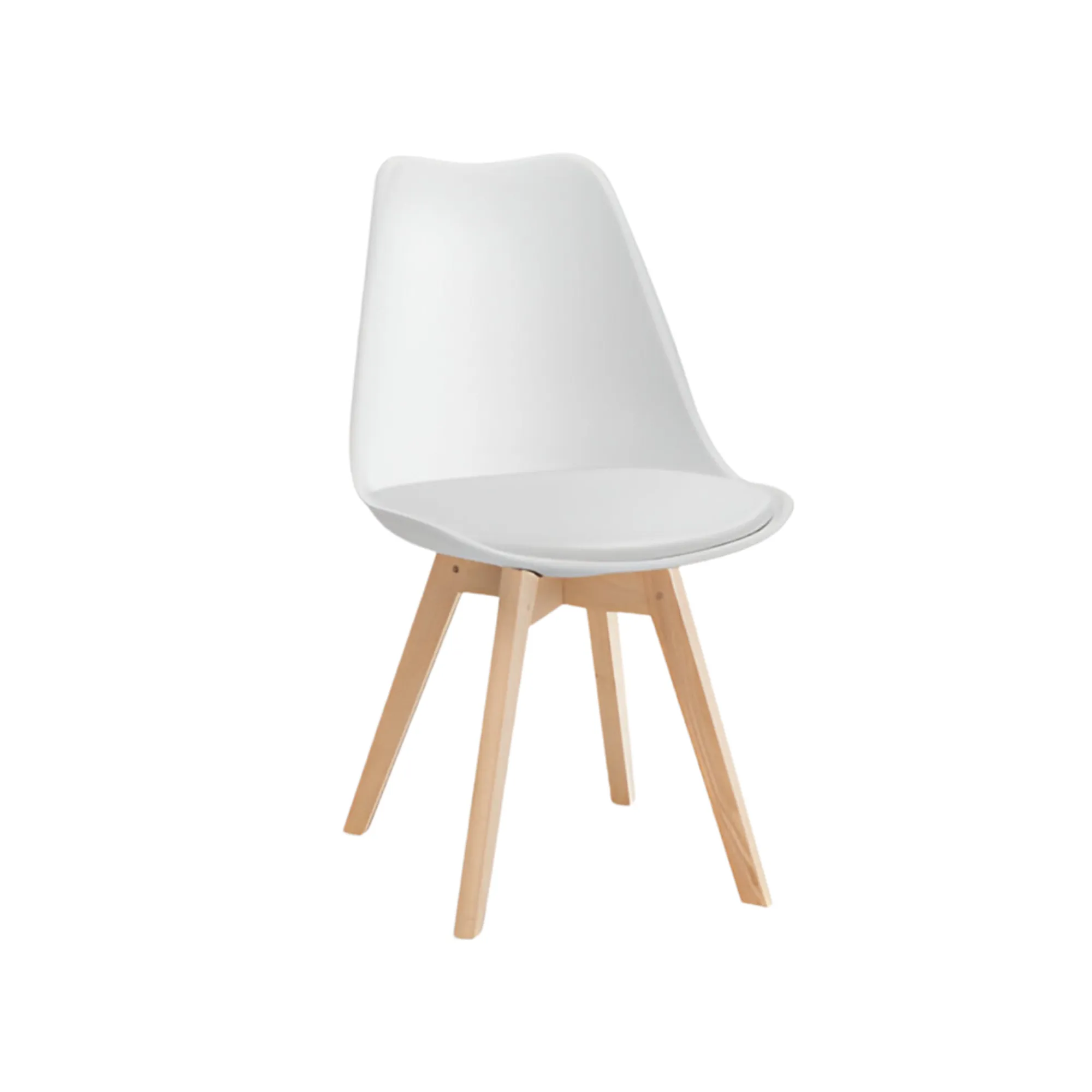 Multi-Function Modern Plastic Dining Chair With Wooden Legs A305