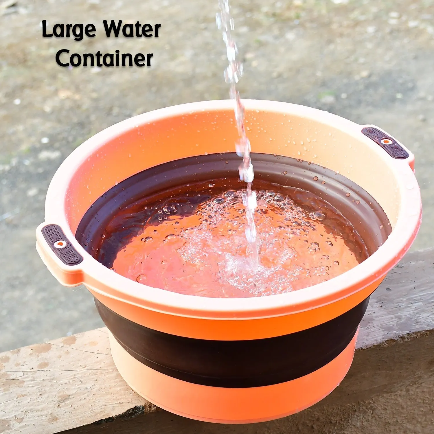 Multi-Purpose Portable Collapsible Folding Tub, with Hanging Hole & Save Storage Space, Also use for Foot Spa.