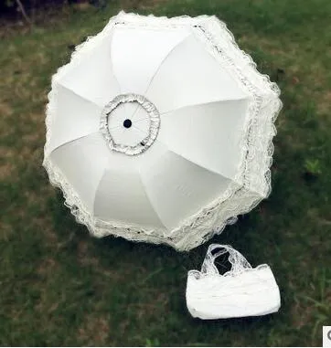 New Arrival Brand Umbrella Women Lace  Rain&Sun Sweet Princess Umbrella UV Protection Three Folding Durable Spitze Regenschirm
