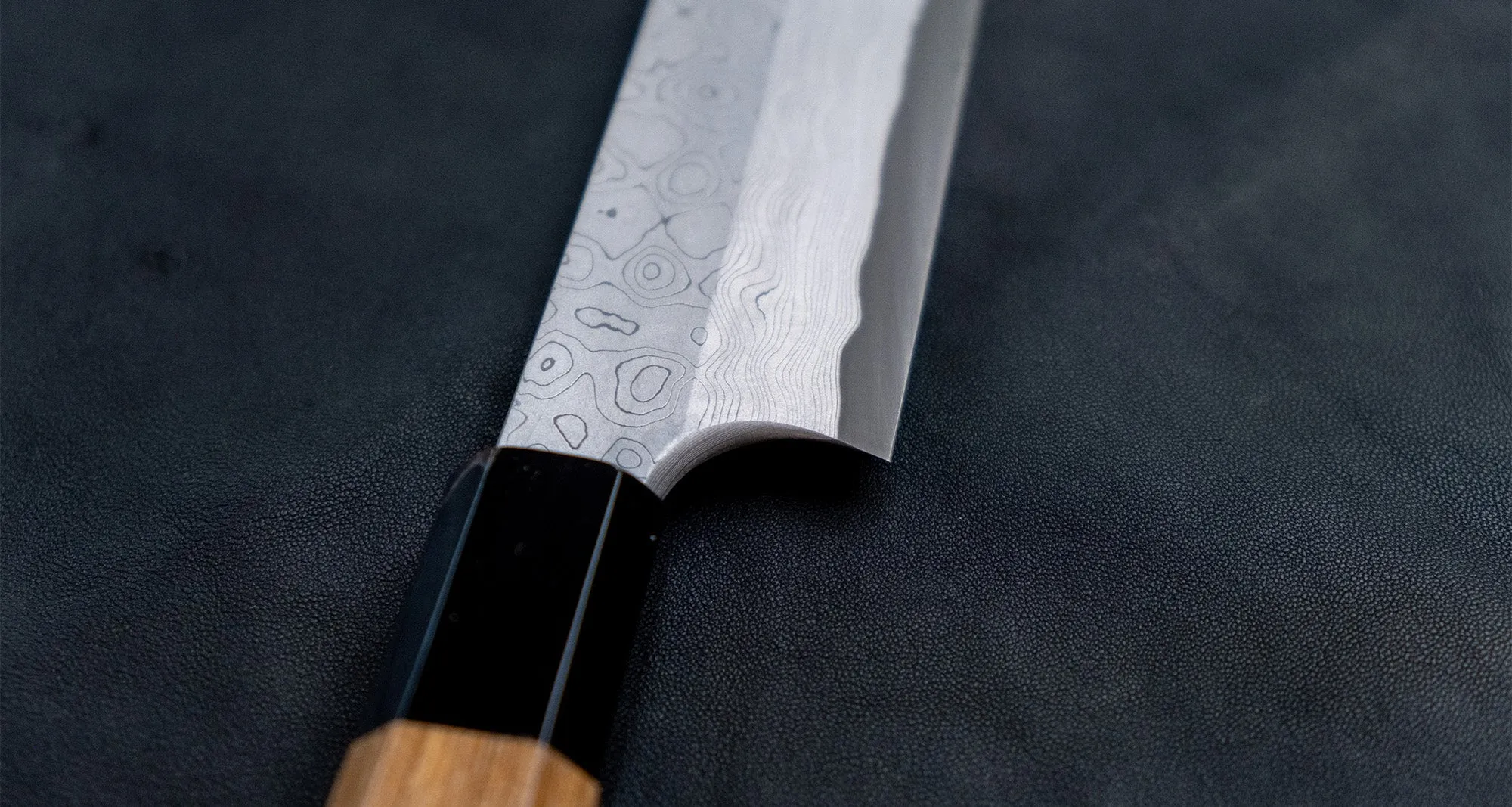 Nigara Kurozome Sakimaru Yanagiba Aogami #2 Damascus 270mm (10.6")