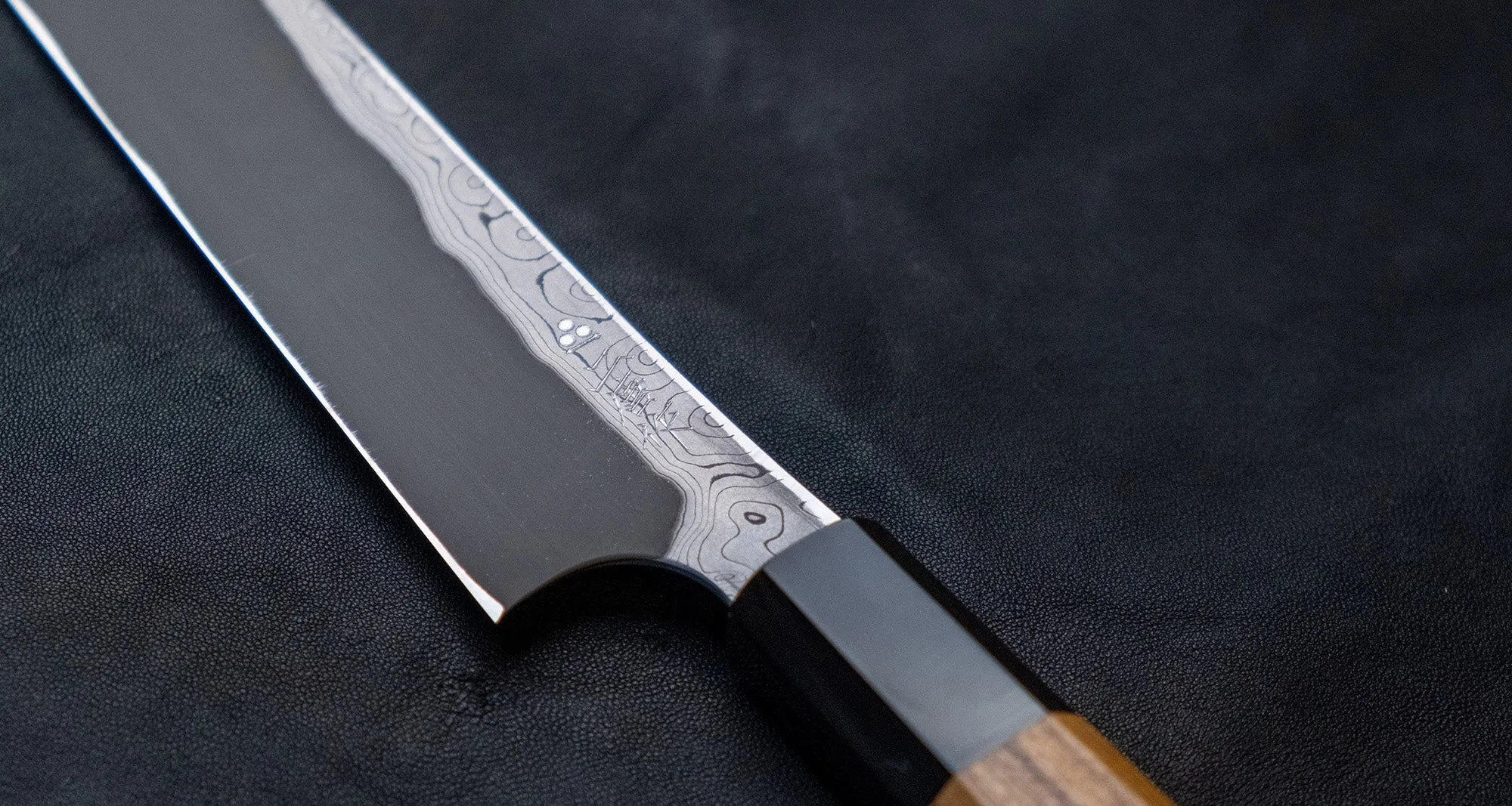 Nigara Kurozome Sakimaru Yanagiba Aogami #2 Damascus 270mm (10.6")