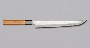 Nigara Kurozome Sakimaru Yanagiba Aogami #2 Damascus 270mm (10.6")