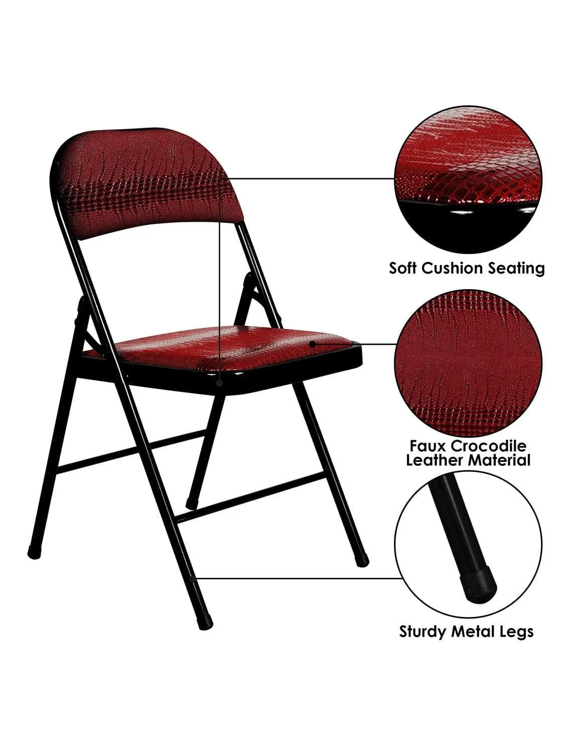 Padded Brown Metal Cafe /Kitchen/ Garden and Outdoor Folding Chair