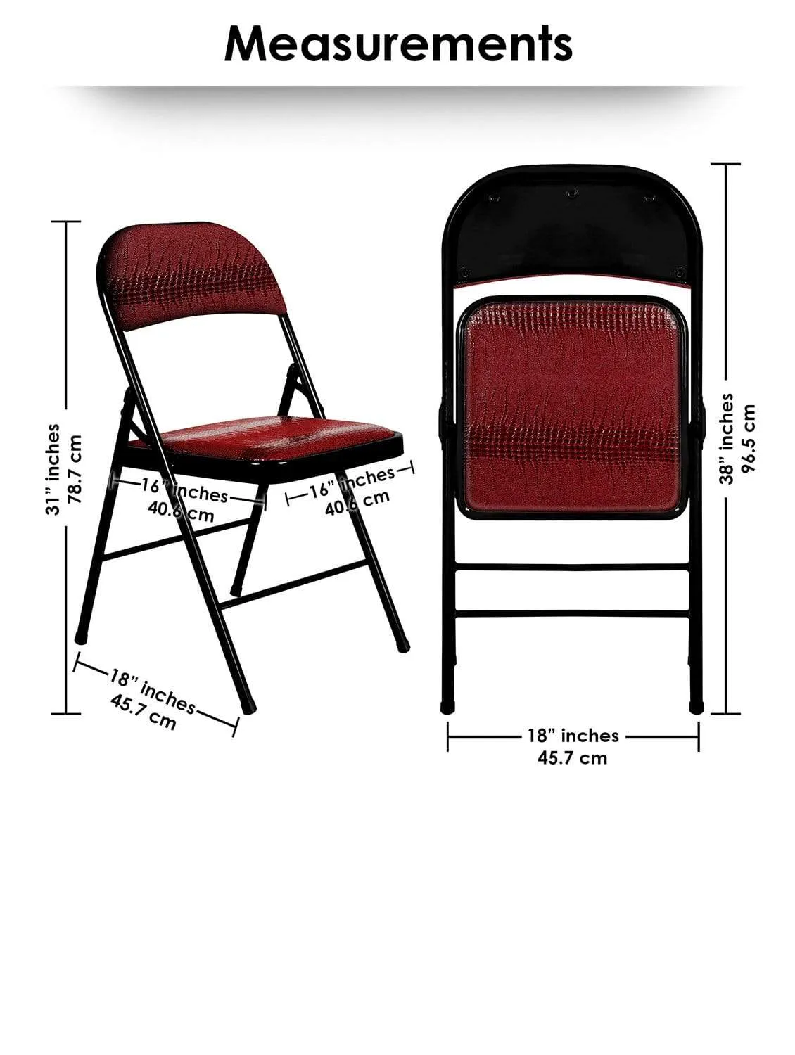 Padded Brown Metal Cafe /Kitchen/ Garden and Outdoor Folding Chair