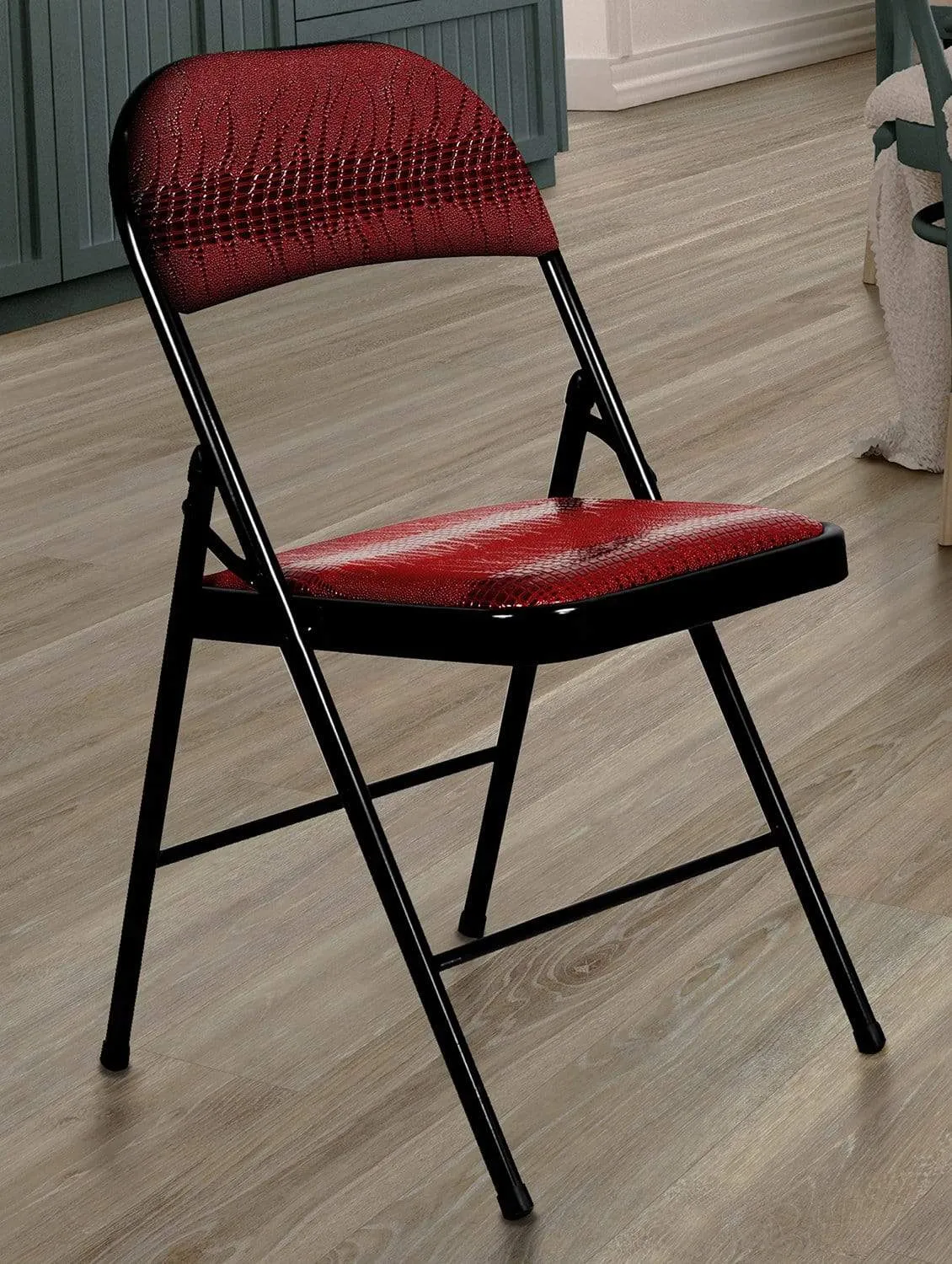 Padded Brown Metal Cafe /Kitchen/ Garden and Outdoor Folding Chair