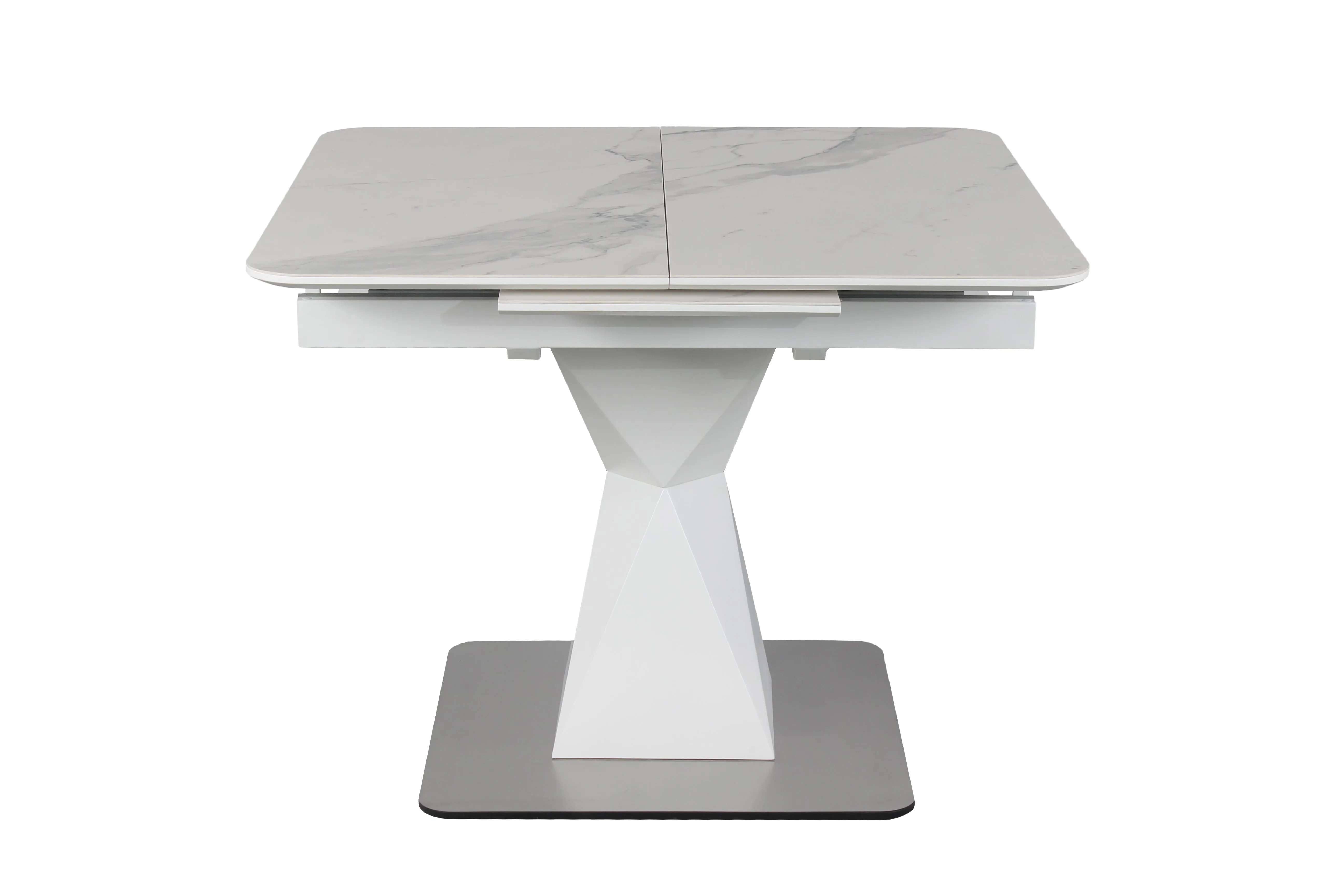 PEGASUS CERAMIC Extendable Dining Table 39.5" W x 39" (55")