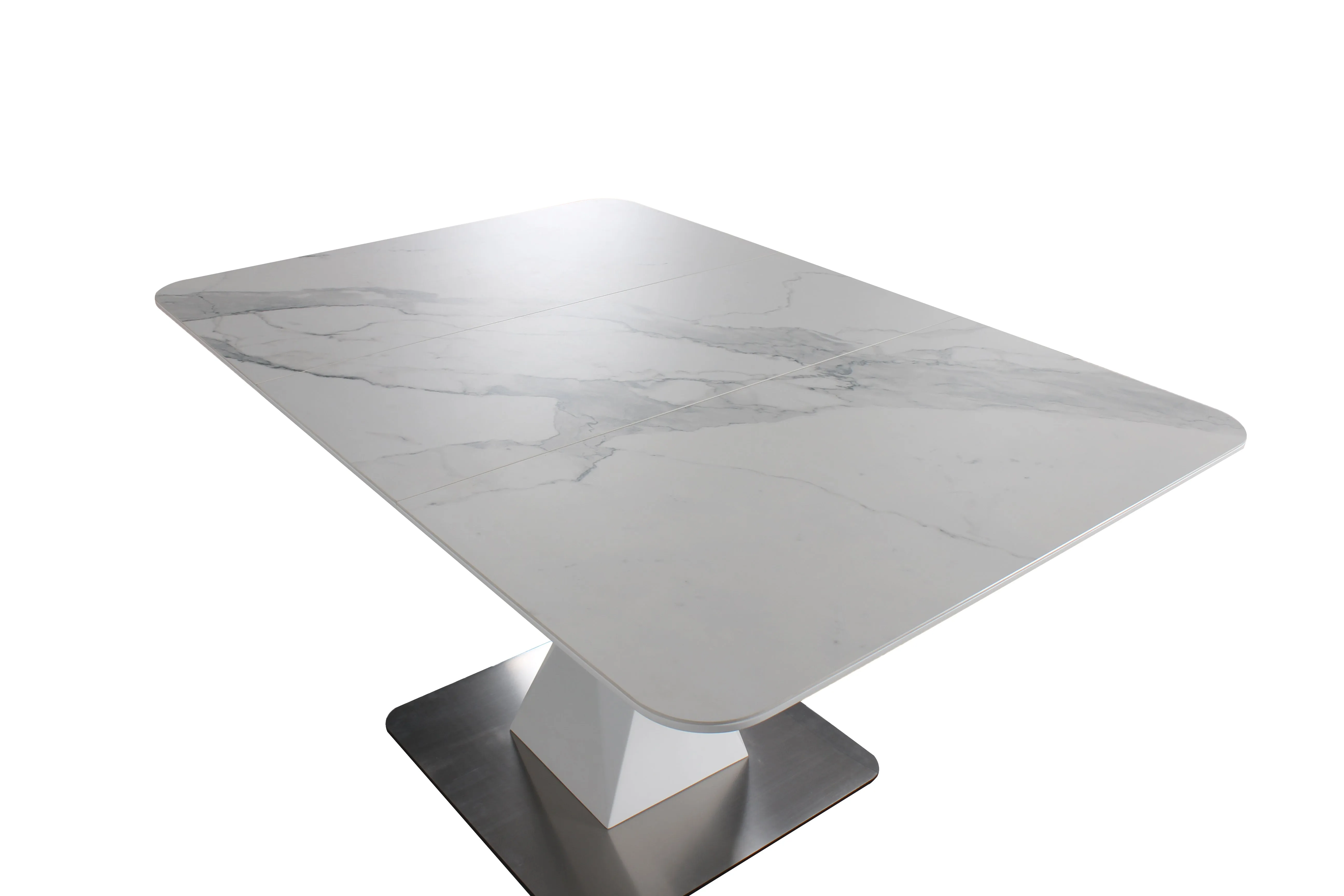 PEGASUS CERAMIC Extendable Dining Table 39.5" W x 39" (55")