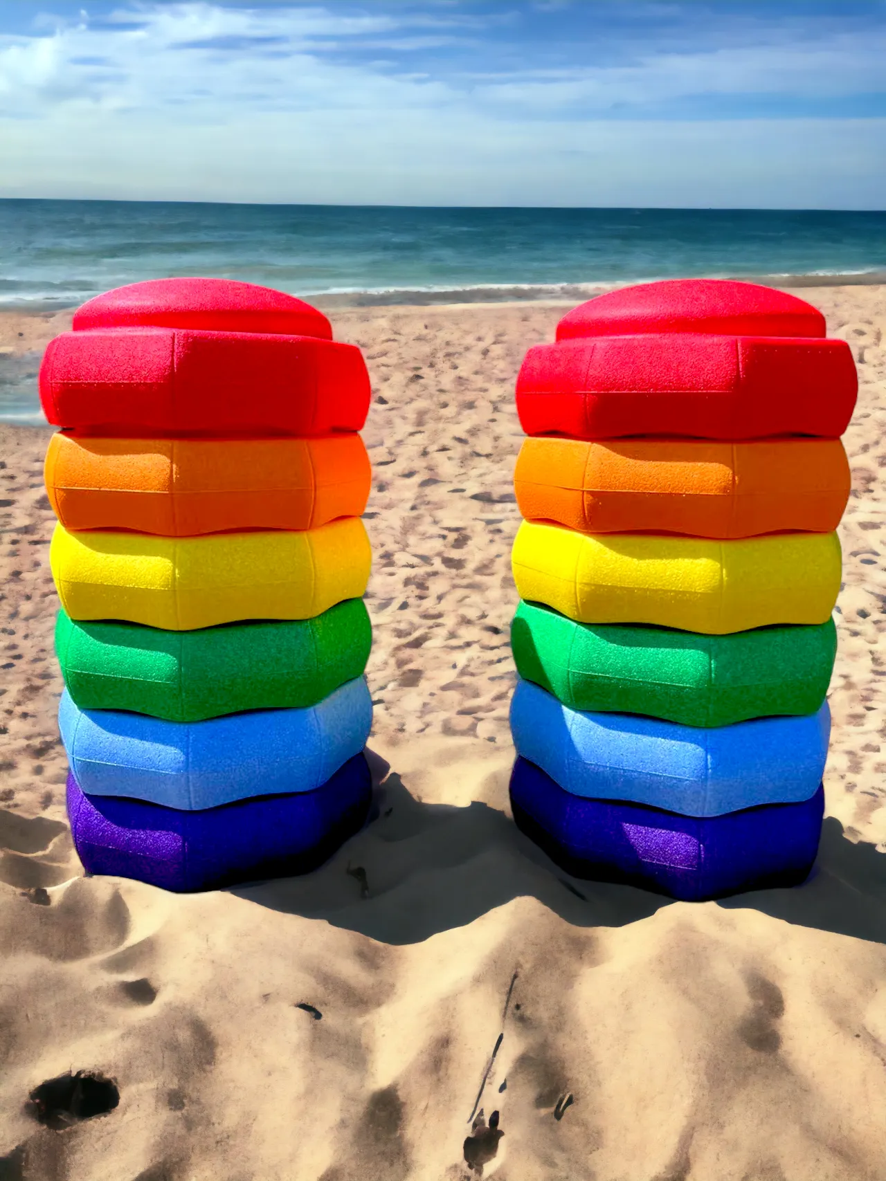 **Pre-order (Ships in 2-3 Weeks)**6 Pieces Rainbow Stepping Stones Set