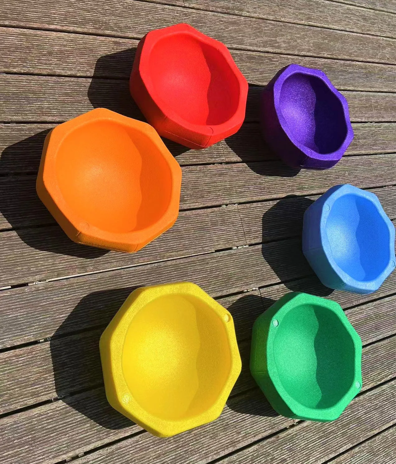 **Pre-order (Ships in 2-3 Weeks)**6 Pieces Rainbow Stepping Stones Set
