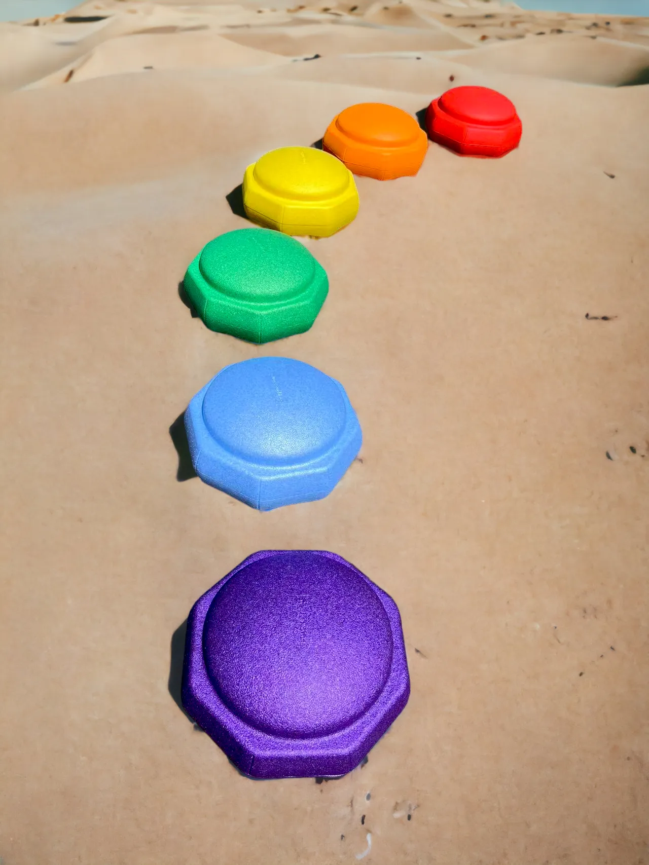 **Pre-order (Ships in 2-3 Weeks)**6 Pieces Rainbow Stepping Stones Set