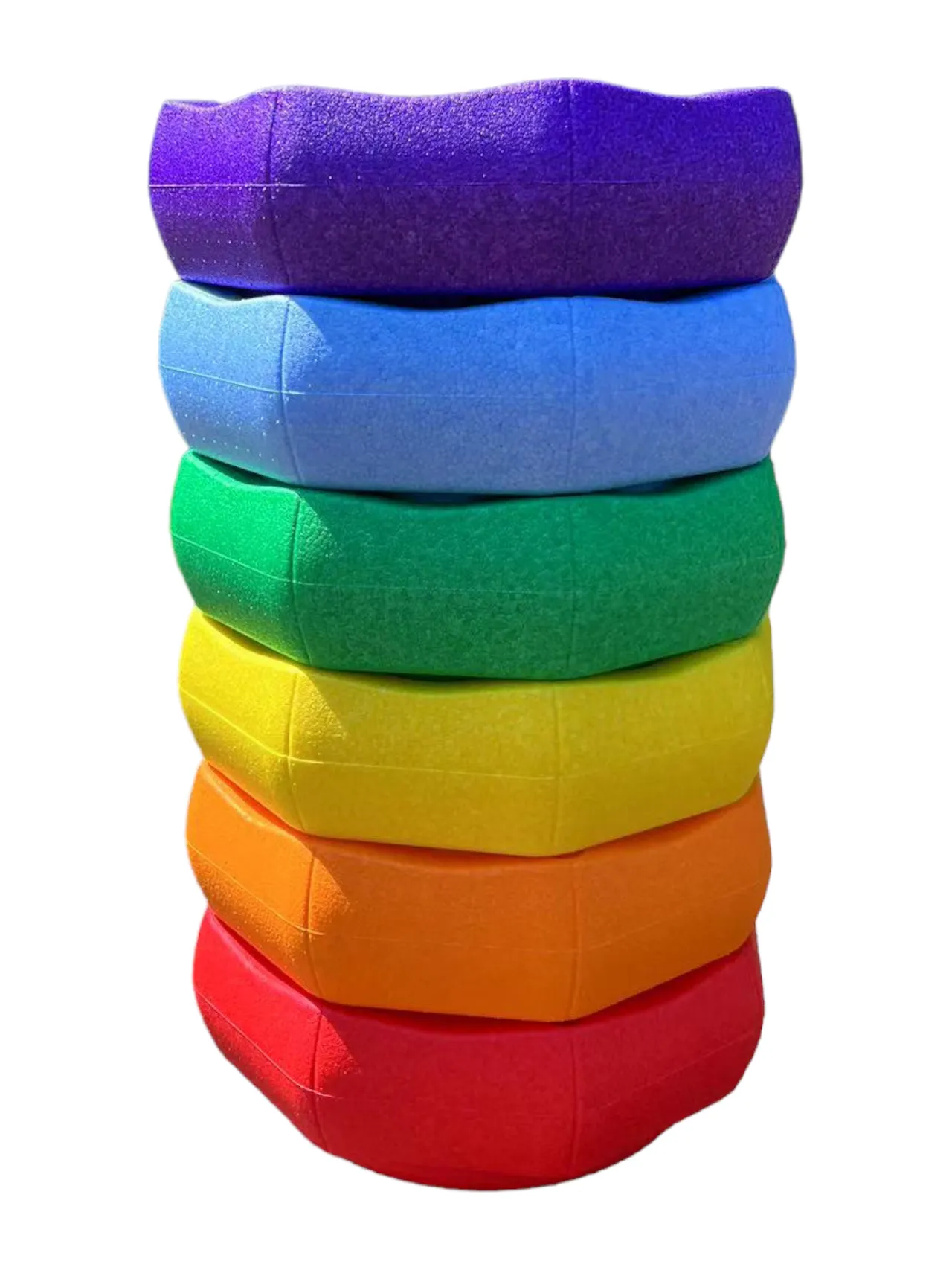 **Pre-order (Ships in 2-3 Weeks)**6 Pieces Rainbow Stepping Stones Set