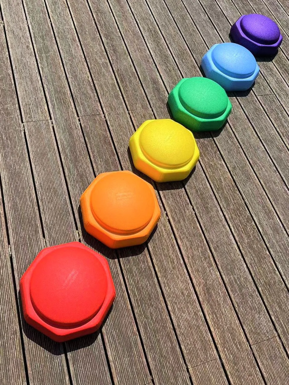 **Pre-order (Ships in 2-3 Weeks)**6 Pieces Rainbow Stepping Stones Set