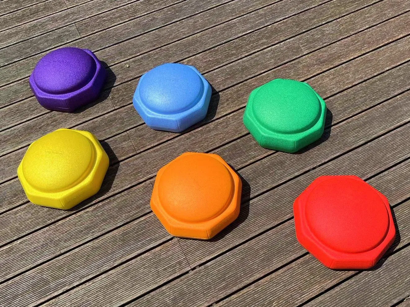 **Pre-order (Ships in 2-3 Weeks)**6 Pieces Rainbow Stepping Stones Set