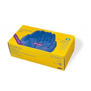 Pro-Val Securitex HR Blue Powder-Free Natural Rubber Latex Disposable Gloves