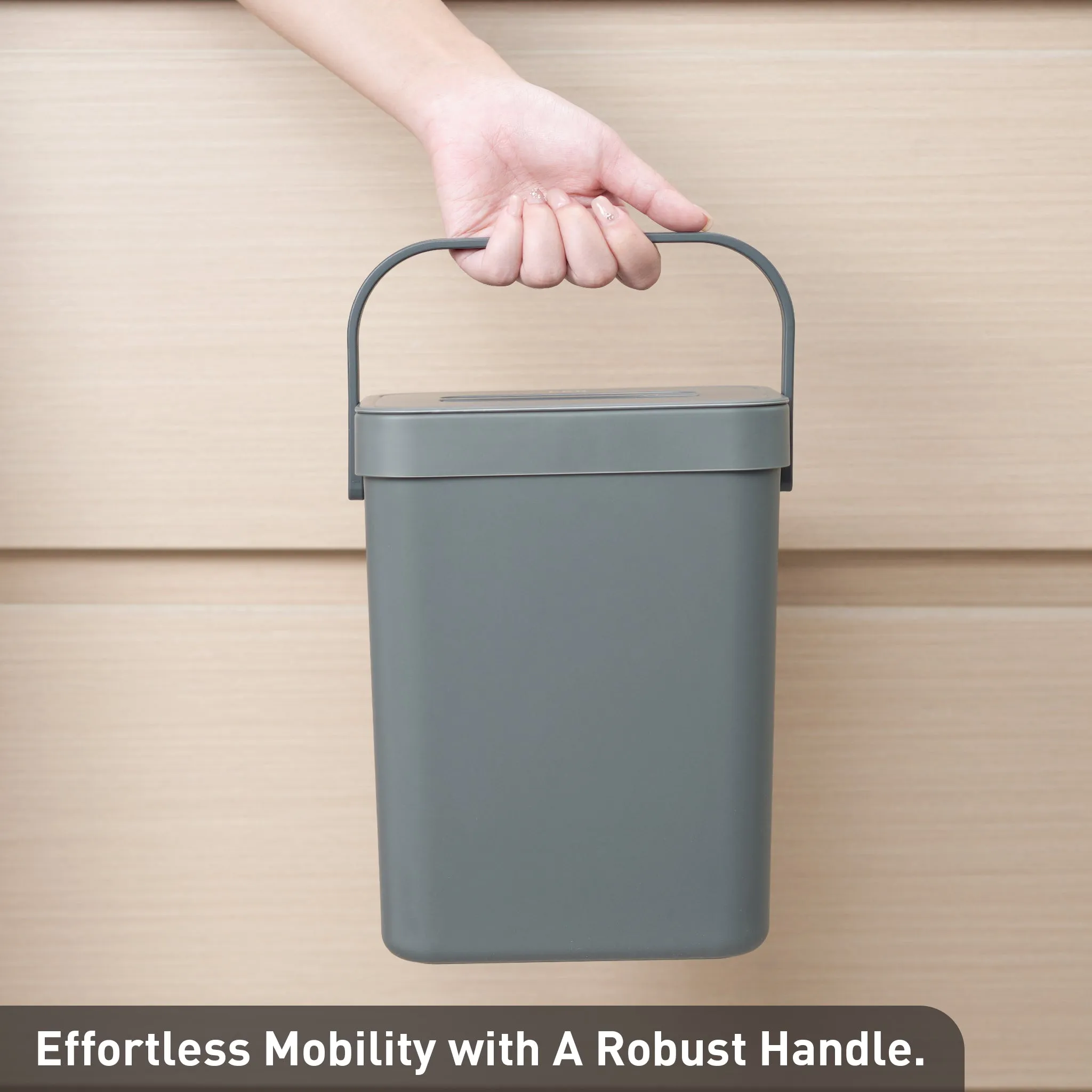 Puro Compost Bin with Lid - Dark Gray 3L / 0.79 Gal