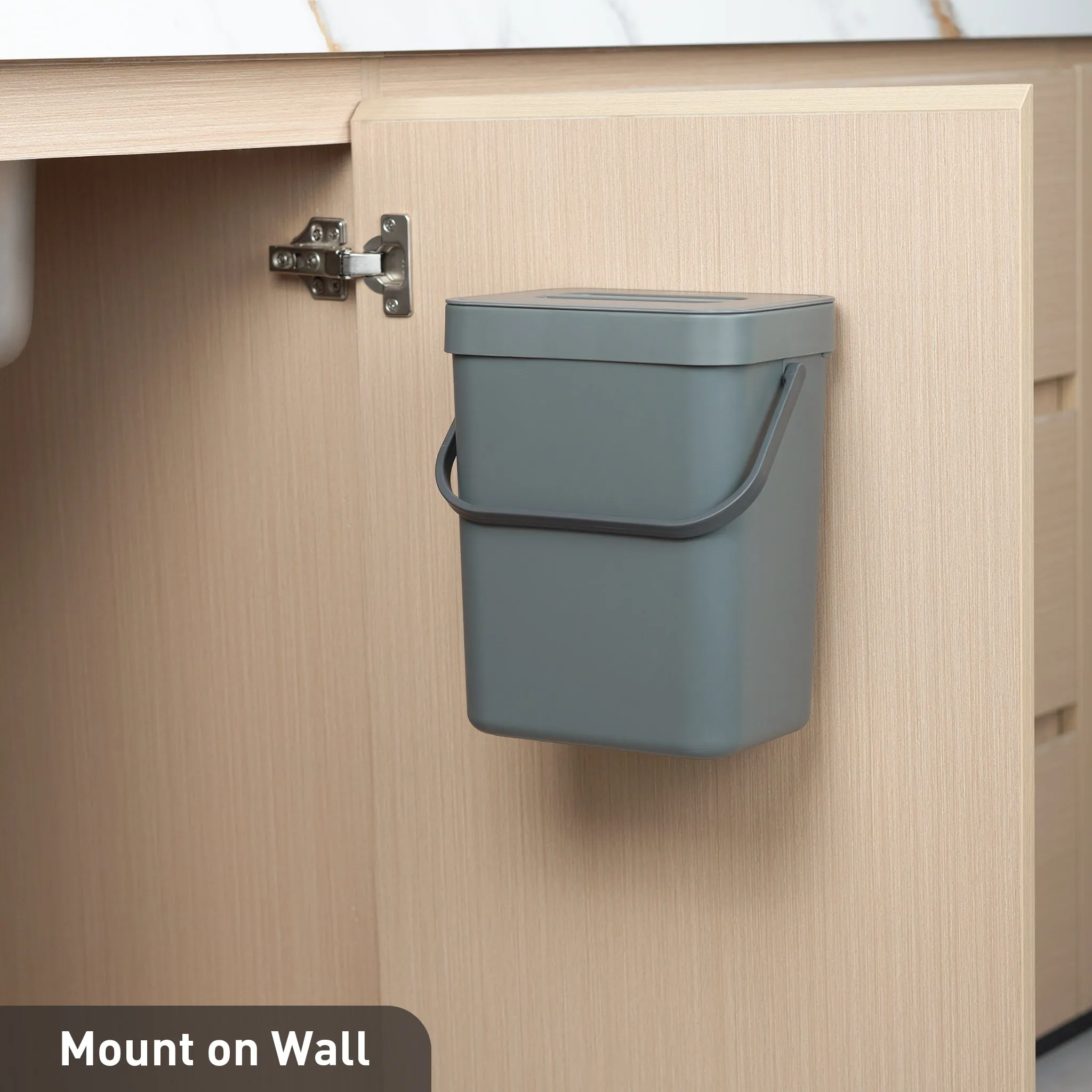 Puro Compost Bin with Lid - Dark Gray 3L / 0.79 Gal
