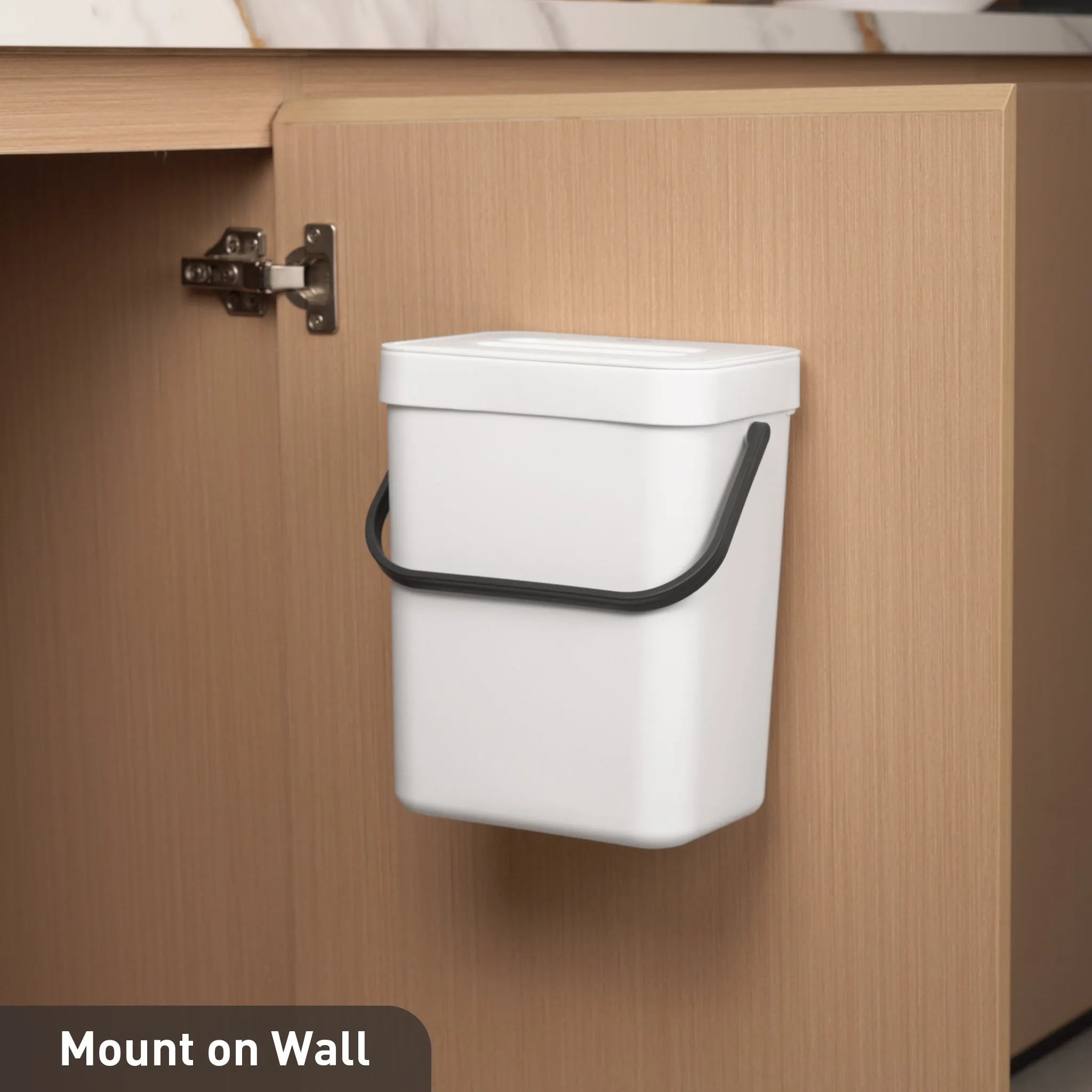 Puro Compost Bin with Lid - White 3L / 0.79 Gal