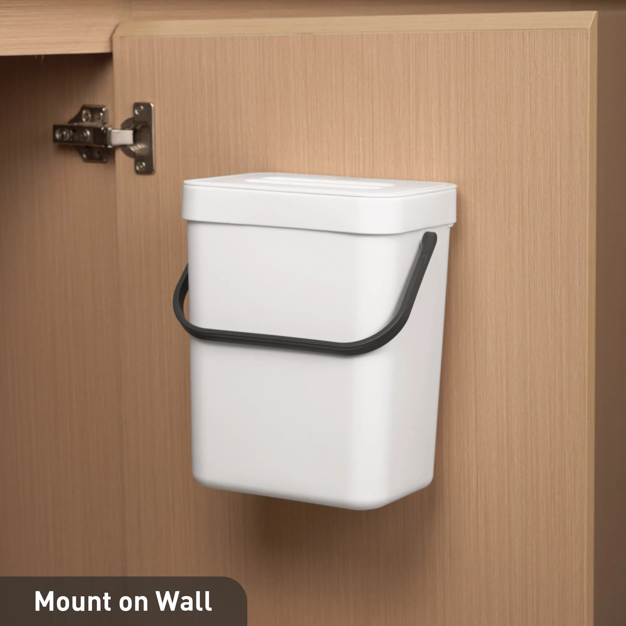 Puro Compost Bin with Lid - White 5L / 1.32 Gal
