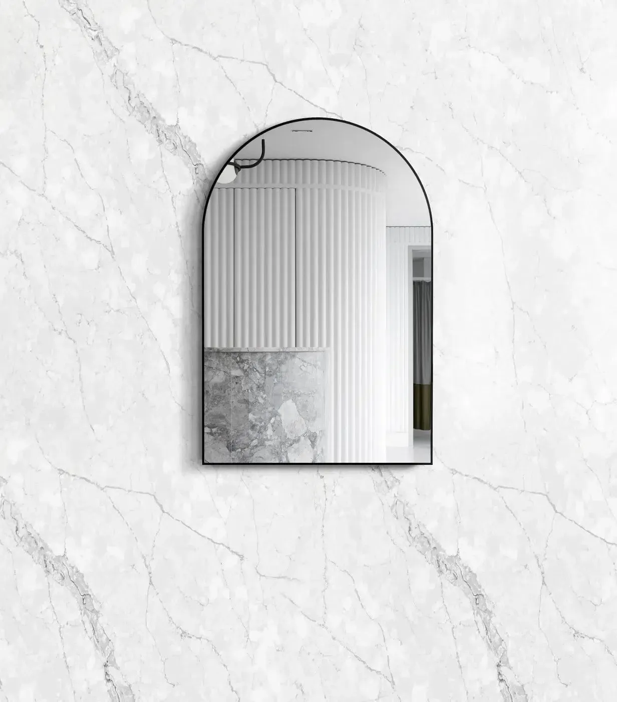 Rhodes Black Arch Mirror