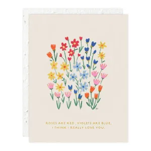 Roses   Violets Card