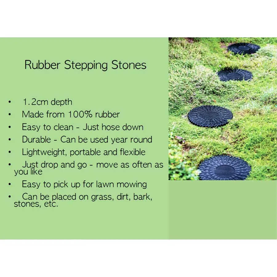 Rubber Stepping Stones - Round Sunflower