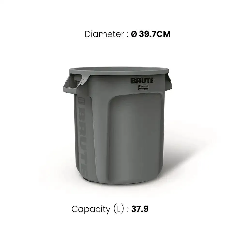 Rubbermaid 2610 Plastic Gallon Waste Container Without Lid 37.9 Liters
